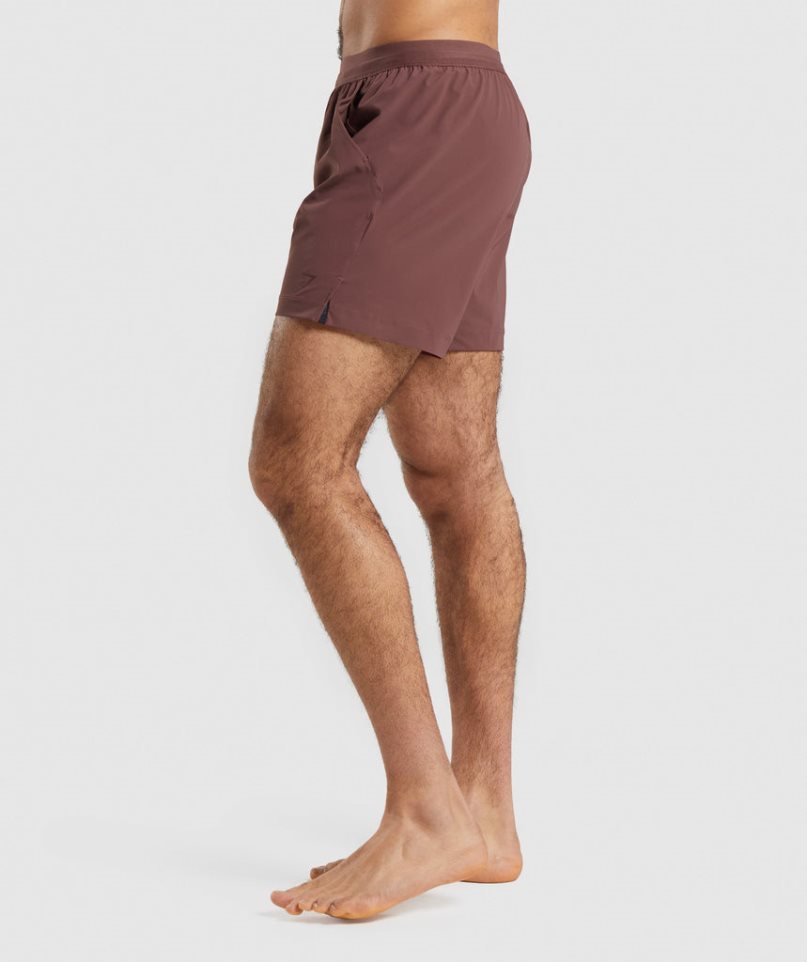 Men's Gymshark Studio Shorts Brown | CA 80375N